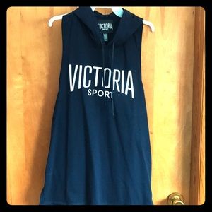 Racerback, sleeveless hoodie